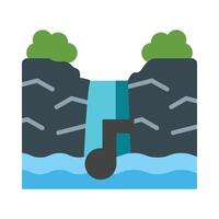 Waterfall Flat Icon Design vector