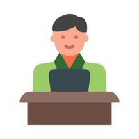 Blogger Flat Icon Design vector