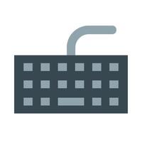 Computer Keyboard Flat Icon Design vector