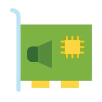 Sound Card Flat Icon Design vector