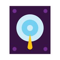 Hard Drive Flat Icon Design vector