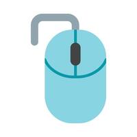 Computer Mouse Flat Icon Design vector