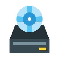 Cd Rom Flat Icon Design vector