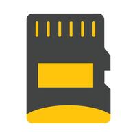 Mini Sd Card Flat Icon Design vector