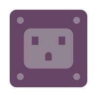 Socket Flat Icon Design vector