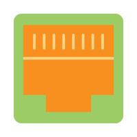 Port Flat Icon Design vector