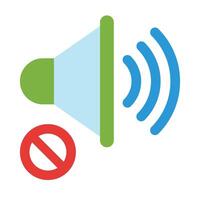 No Sound Flat Icon Design vector