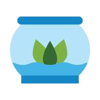 Florarium Flat Icon Design vector