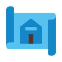Blueprint Flat Icon Design vector