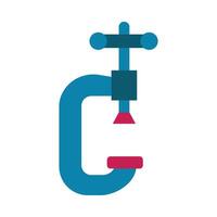 Clamp Flat Icon Design vector