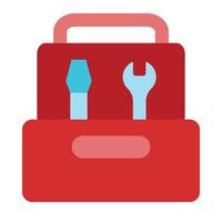Tool Box Flat Icon Design vector