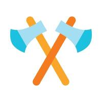 Axes Flat Icon Design vector