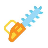 Chainsaw Flat Icon Design vector