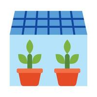 Greenhouse Flat Icon Design vector