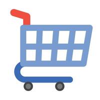 Trolley Flat Icon Design vector