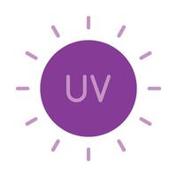 Ultraviolet Flat Icon Design vector