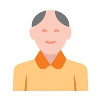Elderly Flat Icon Design vector