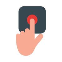 Emergency Button Flat Icon Design vector
