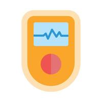 Pulse Oximeter Flat Icon Design vector