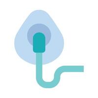 Oxygen Mask Flat Icon Design vector