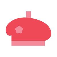Beret Flat Icon Design vector