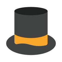Top Hat Flat Icon Design vector