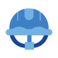 Helmet Flat Icon Design vector