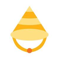 Conical Hat Flat Icon Design vector