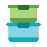 Food Container Flat Icon Design vector