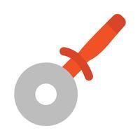 Pizza Cutter Flat Icon Design vector