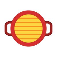 Grill Flat Icon Design vector