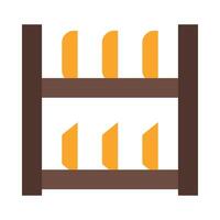 Dish Rack Flat Icon Design vector