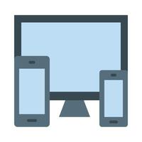 Responsive Flat Icon Design vector