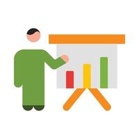 Presentation Flat Icon Design vector