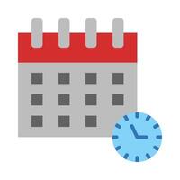 Deadline Flat Icon Design vector