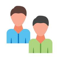 Coworker Flat Icon Design vector