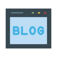 Blog Flat Icon Design vector