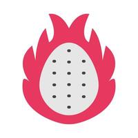 Dragon Fruit Flat Icon Design vector