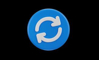 Refresh Icon animation, Reload, Rotation Arrows Symbol 3d render animation video