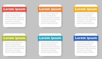 6 Step Business Infographic Template in Simple and Beautiful Presentation. vector