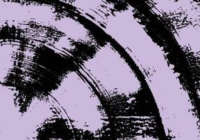 Curved purple paint brush strokes texture background. Grunge painting on white backdrop. Abstract layout template. vector