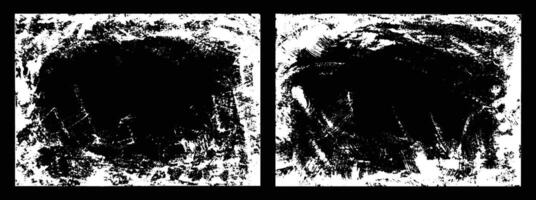 White grunge texture background frame set. Abstract rough textured backdrop. Weathered old graphic element overlay. vector