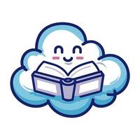 Cloud with a Book vector