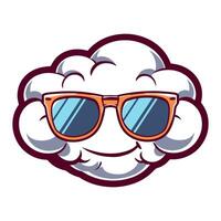 Cloud with Sunglasses vector