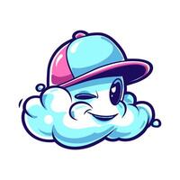 Cloud with a Hat vector