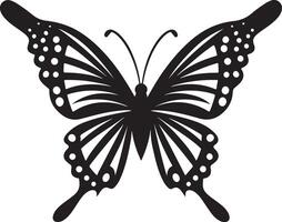Flat design butterfly silhouette vector