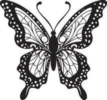 Flat design butterfly silhouette vector