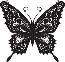 Flat design butterfly silhouette vector