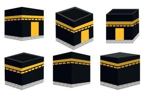 Set of Kaaba elements Set. Suitable for Islamic Theme and Other Graphic Related Assets. vector