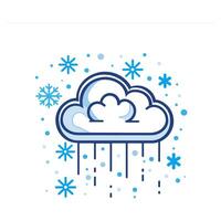 Cloud with Snowflakes vector